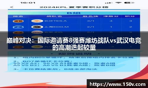 巅峰对决：国际邀请赛8强赛潍坊战队vs武汉电竞的高潮迭起较量